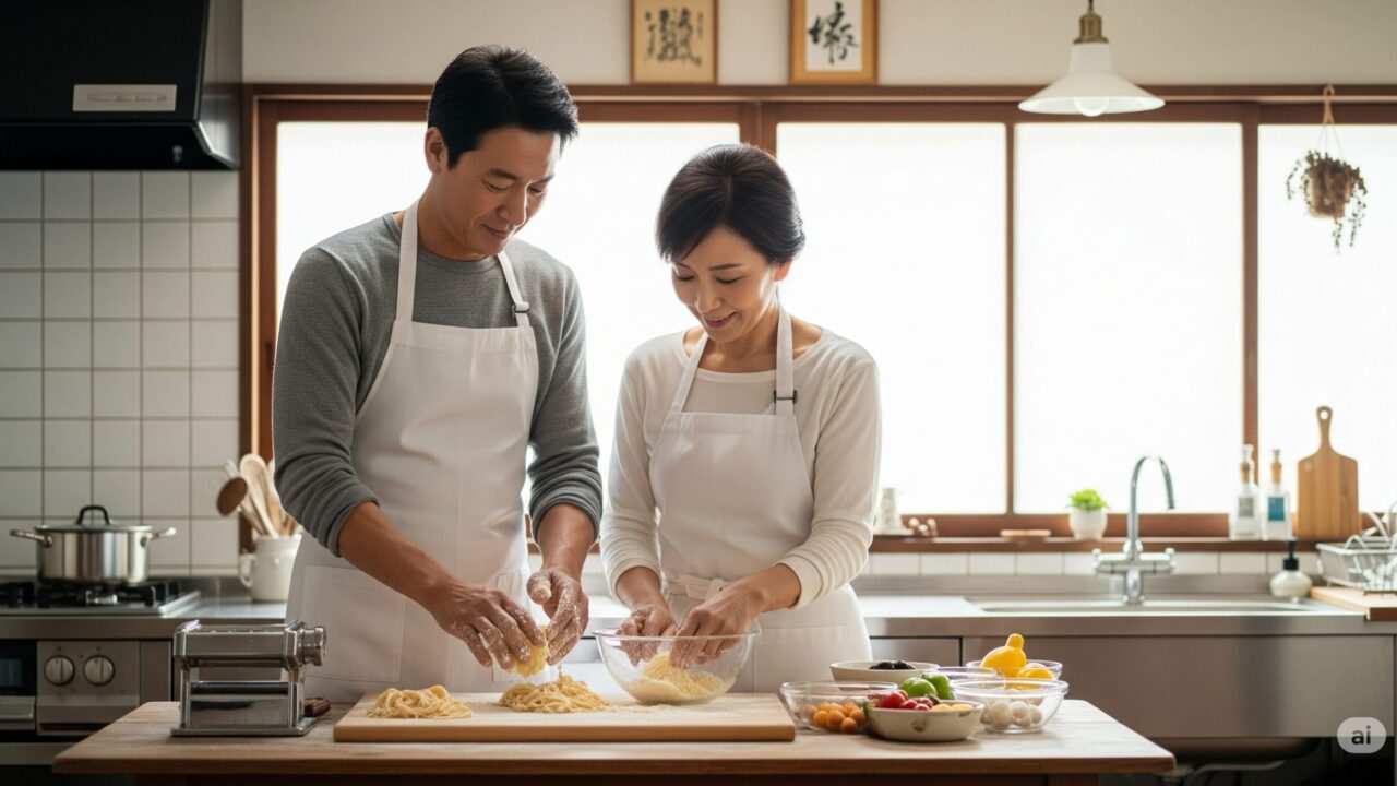 一緒に料理や食事を楽しむ