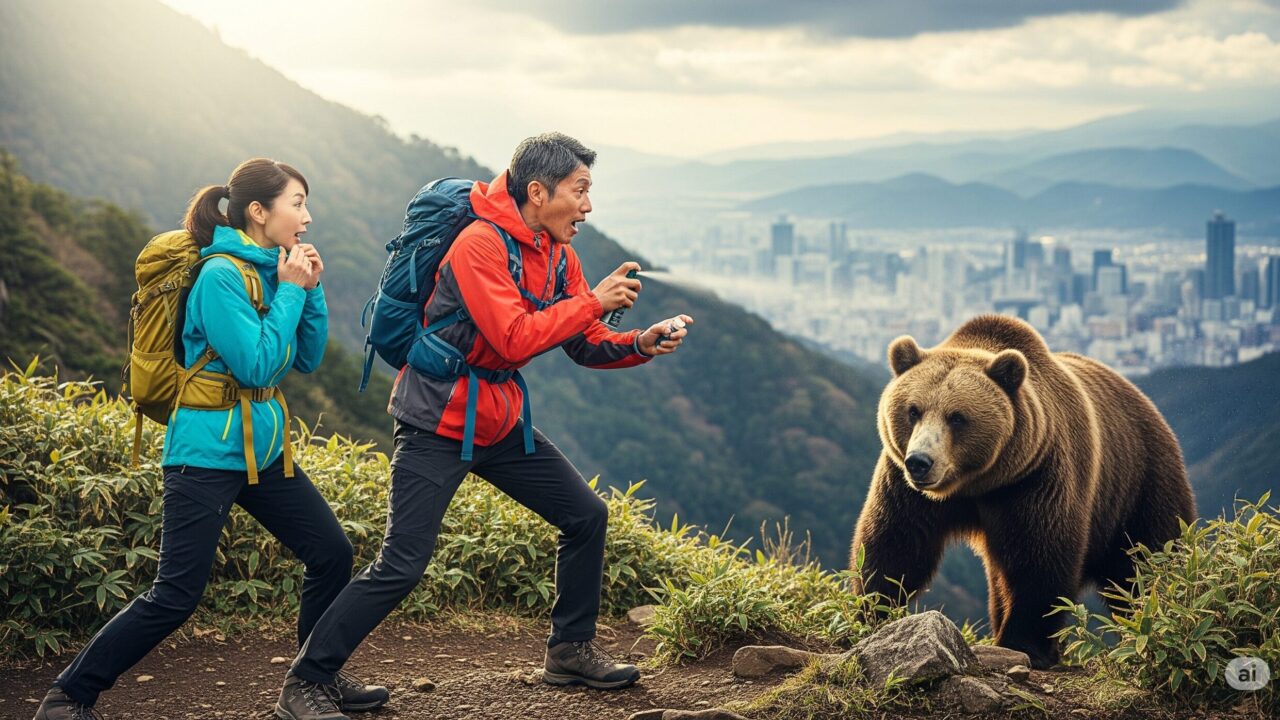 夫婦登山での熊よけスプレー活用シミュレーション