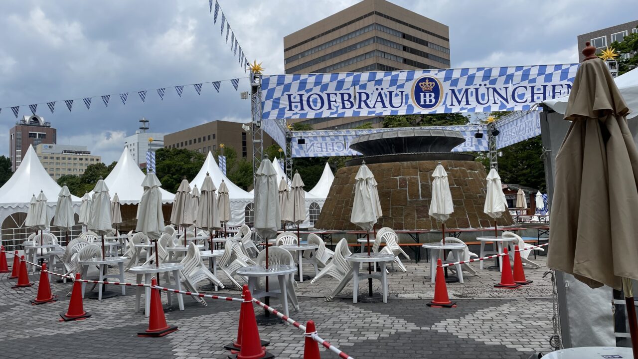 11丁目：札幌ドイツ村エリアの設営状況とトイレ状況