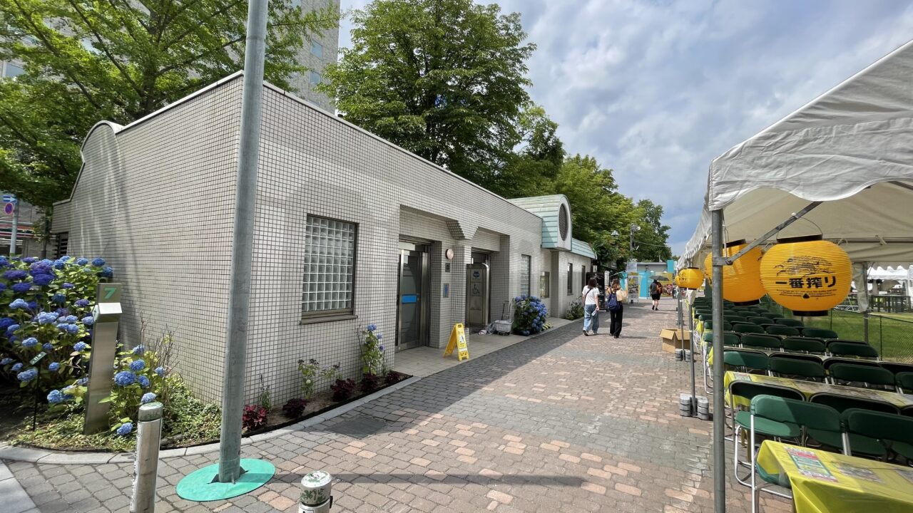 ７丁目キリン会場のトイレ