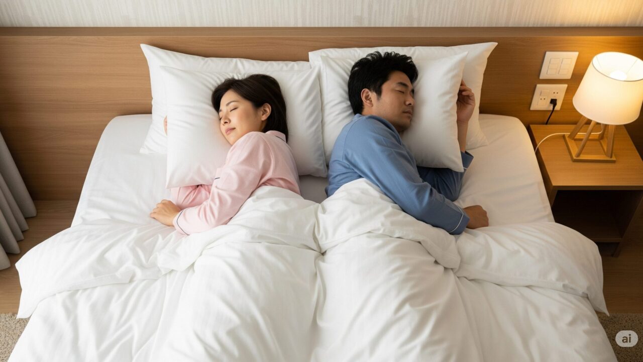 夫婦でダブルベッドを選ぶか別々に寝るか