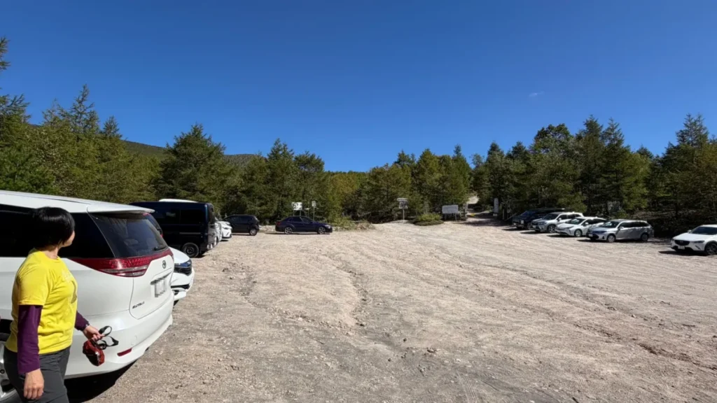 北海道駒ヶ岳赤井川登山口の6合目駐車場
